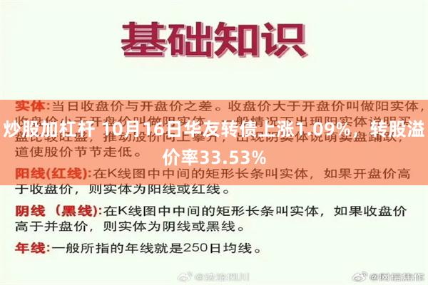 炒股加杠杆 10月16日华友转债上涨1.09%，转股溢价率33.53%