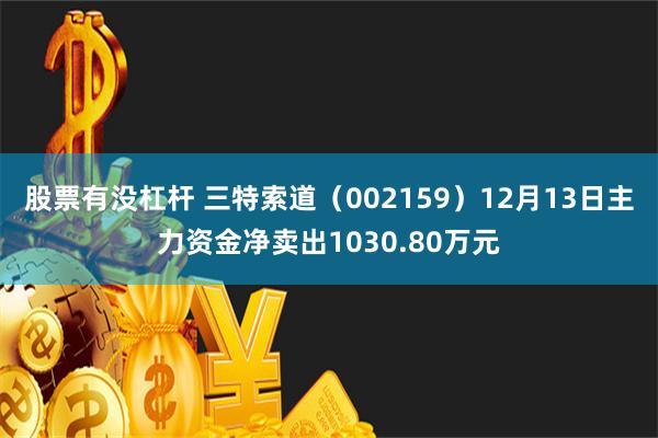 股票有没杠杆 三特索道（002159）12月13日主力资金净卖出1030.80万元