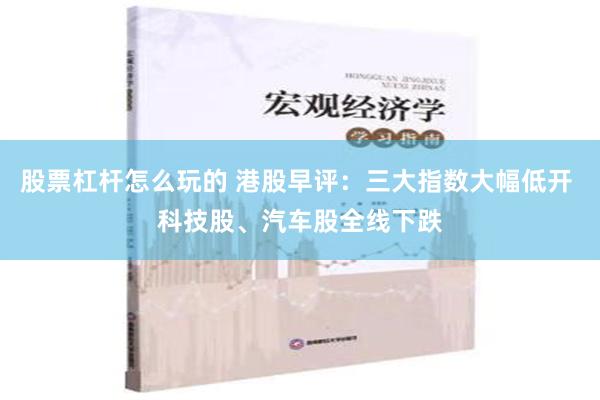 股票杠杆怎么玩的 港股早评：三大指数大幅低开 科技股、汽车股全线下跌